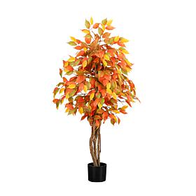 Nearly Natural 3’ Autumn Ficus Artificial Fall Tree