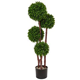 Nearly Natural 3 ft. UV Resistant Boxwood Topiary Tree