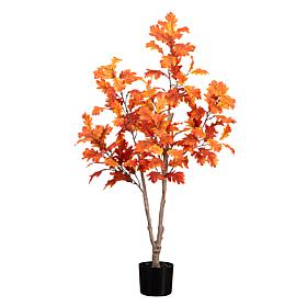 Nearly Natural 4’ Autumn Oak Artificial Fall Tree