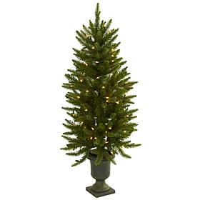 Nearly Natural 4-Ft. Christmas Tree with Urn and Clear Lights