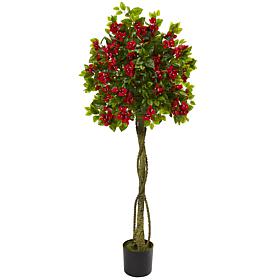 Nearly Natural 5’ Bougainvillea Artificial Topiary Tree