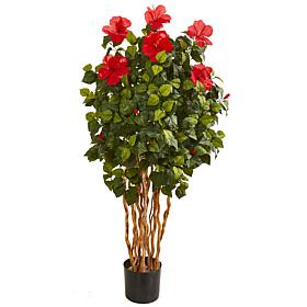 Nearly Natural 5’ Hibiscus Artificial Tree