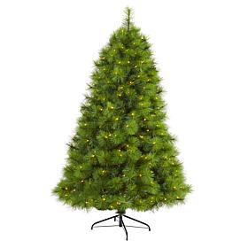 Nearly Natural 6.5 Ft. Christmas Tree with 350 Clear LED Lights