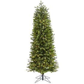 Nearly Natural 6.5' Slim Spruce Artificial Christmas Tree w 450 Lights