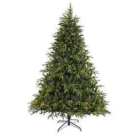 Nearly Natural 7 Ft. Colorado Mountain Fir Christmas Tree with 500 LED