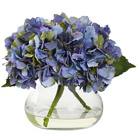 Nearly Natural Blooming Silk Hydrangea Arrangement