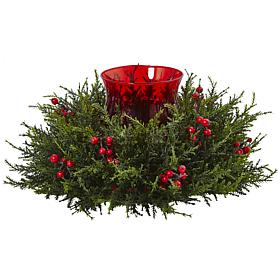 Nearly Natural Cedar Berry Candelabrum