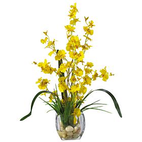 Nearly Natural Dancing Lady Orchid Silk Flower Arrangement