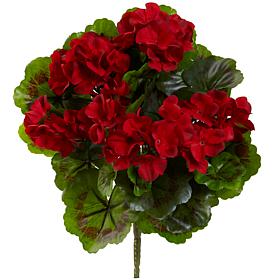 Nearly Natural Geranium Artificial Bush UV Resistant (Set of 4)