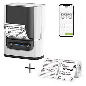 Nelko PM220 Bluetooth Label Printer with 100pc Roll & 230pc Roll