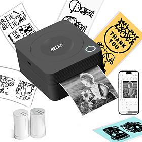 Nelko PM230 Portable Bluetooth Sticker Printer with 2 Rolls