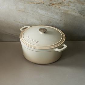 Neo Enameled Cast Iron 11" Round Dutch Oven 7qt, Meringue