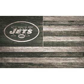 New York Jets Distressed Flag 11x19
