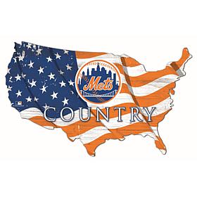 New York Mets USA Shape Flag Cutout