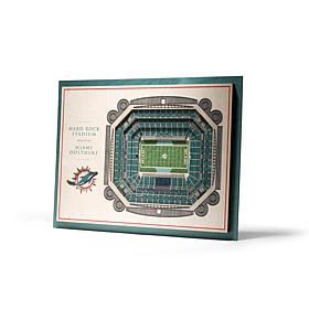 NFL Miami Dolphins StadiumViews 3-D Wall Art - Hard Rock Stadium 