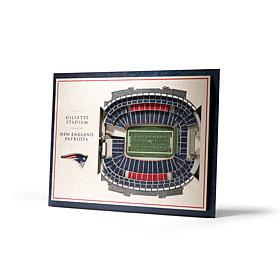 NFL New England Patriots StadiumViews 3-D Wall Art - Gillette Stadium 