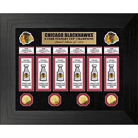 NHL Blackhawks 6-Time Stanley Cup Champs Deluxe Banner