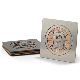 NHL Boasters 4-piece Coaster Set - Boston Bruins