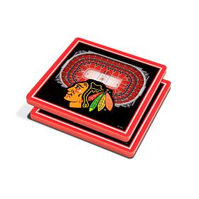 NHL Chicago Blackhawks 3-D Stadium Views Coaster Set