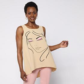 Nina Leonard Round Neck Sleeveless Top
