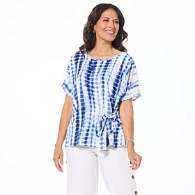 Nina Leonard Side Tie Boxy Top