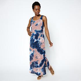 Nina Leonard Sleeveless Crochet Knit Maxi Dress