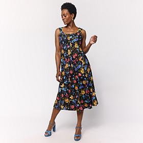 Nina Leonard Sleeveless Scoop-Neck A-Line Dress