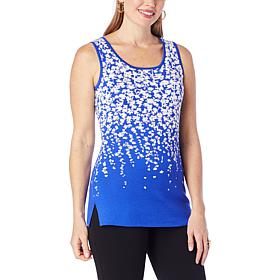 Nina Leonard Sleeveless Sweater Knit Tunic