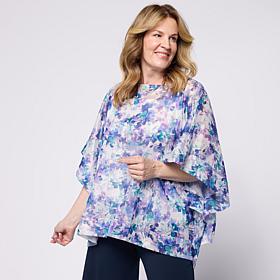 Nina Leonard Sparkle Printed Kimono Top