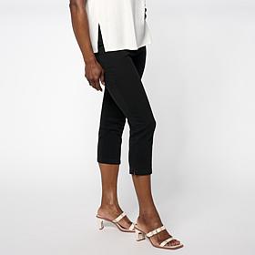 Nina Leonard Stretch Denim Knit Cropped Pant