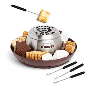 Nostalgia NLSM4BR Indoor Electric Stainless Steel S'mores Maker wit...