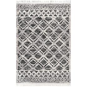 nuLOOM 3' x 5' Ansley Moroccan Lattice Tassel Area Rug 