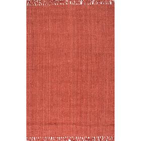 nuLOOM Daniela Farmhouse Chunky Jute Area Rug - 4' x 6' Brick