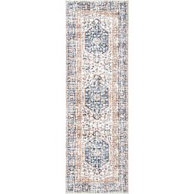 nuLOOM Jacquie Vintage Floral Area Rug - 2' 8" x 8' Blue