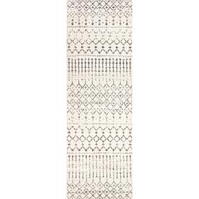 nuLOOM Moroccan Blythe Area Rug - 2' 8" x 8' Gray