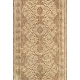 nuLOOM Ranya Tribal Indoor/Outdoor Area Rug 4' x 6' Light Brown