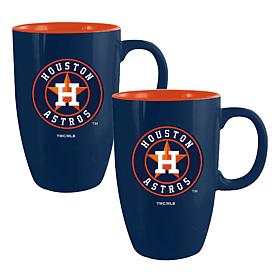 Official MLB 15oz Ceramic Mug with Wood Handle - 2-Pack