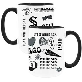 Official MLB 15oz Loco Design Inner Color Mug 2pk - Chicago White Sox