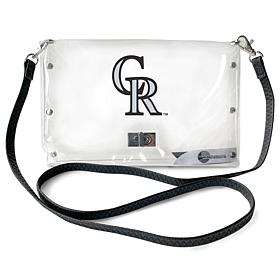 Official MLB Clear Envelope Purse with Team Logo - Colorado Rockies 
