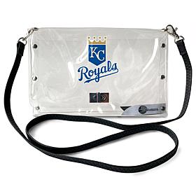 Official MLB Clear Envelope Purse with Team Logo - Kansas City Royals