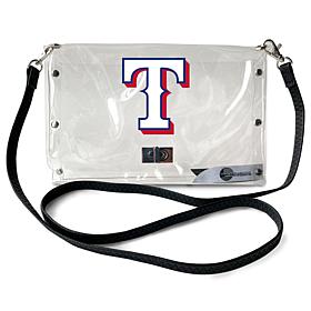 Official MLB Clear Envelope Purse with Team Logo - Texas Rangers 