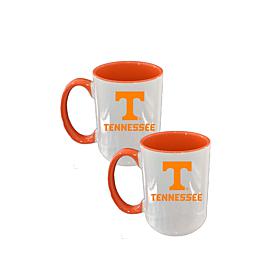 Official NCAA 15 oz. Inner Color Mugs Set of 2 - Tennessee
