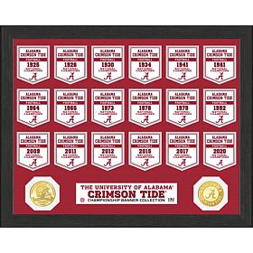 Officially Licensed Alabama Crimson Tide Bronze Coin Banner Collection