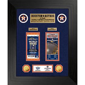 Officially Licensed Astros 2-Time WS Champs Coin & Ticket Collection