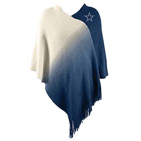 Officially Licensed Littlearth NFL One Size Dip Dye Poncho - Cowboys