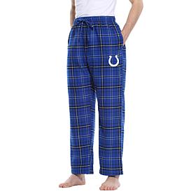 Officially Licensed Men's Plaid Flannel Pant by Concept Sports - Colts