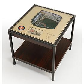 Officially Licensed MLB 25-Layer StadiumViews End Table - Chicago Cubs