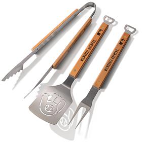 Officially Licensed MLB 3-Piece BBQ Set - Milwaukee Brewers
