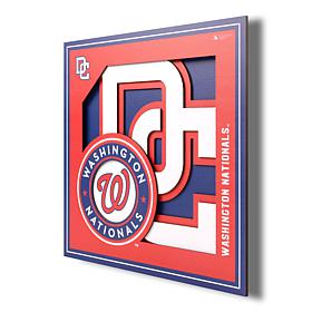 Officially Licensed MLB 3D Logo Series 12 x 12 Wall Art - Washington
