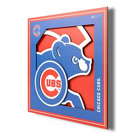 Officially Licensed MLB 3D Logo Series 12 x 12 Wall Art - Chicago Cubs